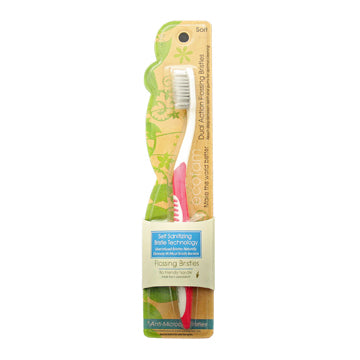 Ecofam Toothbrush with Anti-Bacterial Silver Infused Bristles
