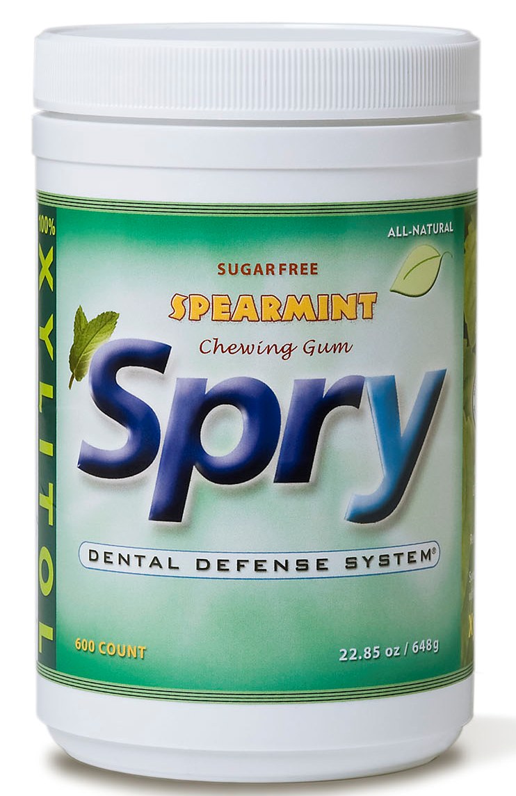 Spry Chewing Gum, 550 pc Jar, Spearmint