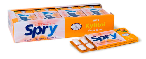 Spry Gum, Case of 20 Blister Packs, Fresh Fruit