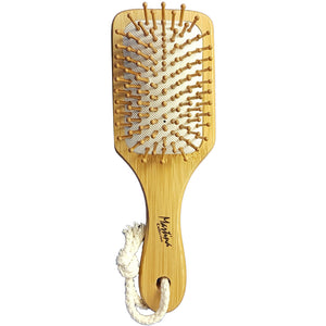 Bamboo Paddle Brush, Wood Bristles