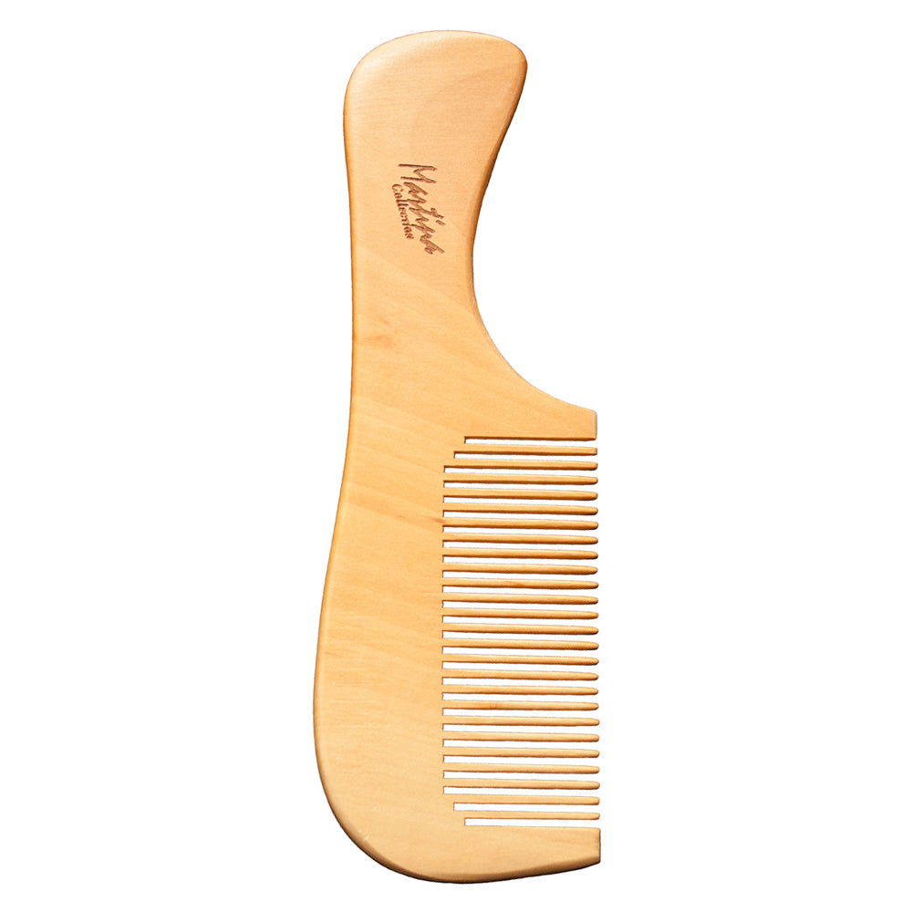 Wood Comb, Natural With Handle