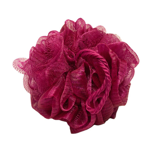 Mesh Bath Sponge, Raspberry