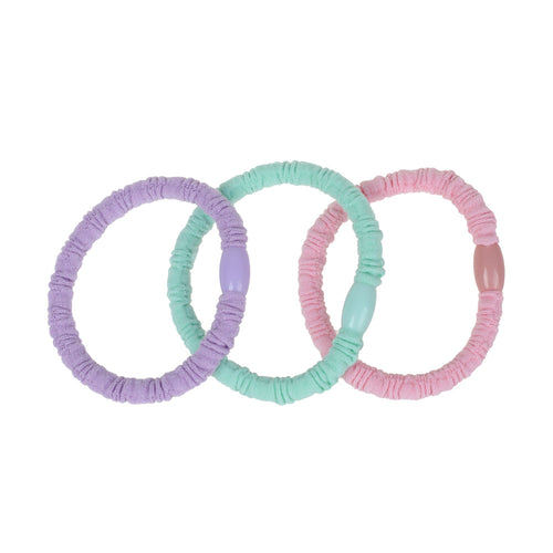 Covered Elastics, Pastel Gather, 3 Pk