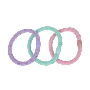 Covered Elastics, Pastel Gather, 3 Pk