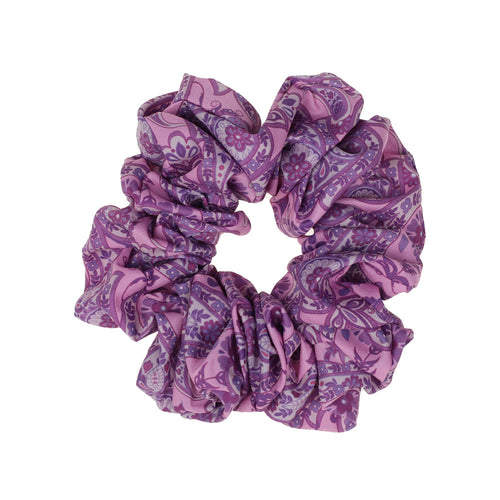 Scrunchy, Jumbo, Purple Paisley