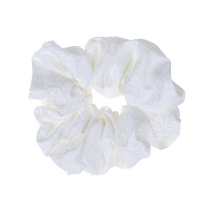Scrunchy, Jumbo, Cream Flowers