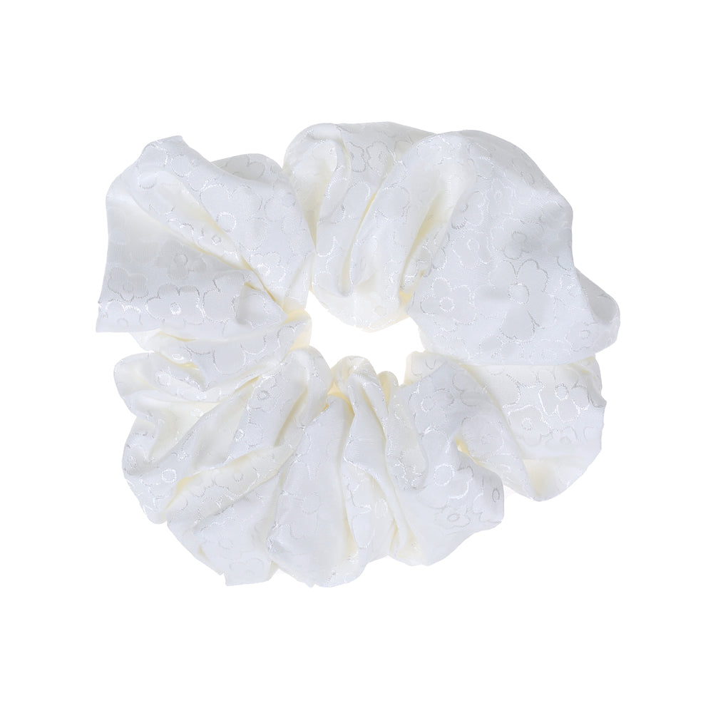 Scrunchy, Jumbo, Cream Flowers