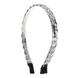 Hair Bandeau, Silver, Chain