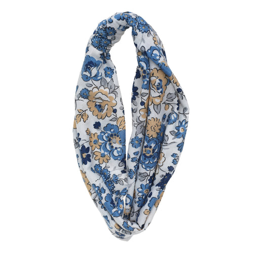 Headband, Blue, Flowers