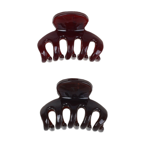 Claw Clip, Small, Browns, 2 Pk