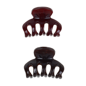Claw Clip, Small, Browns, 2 Pk