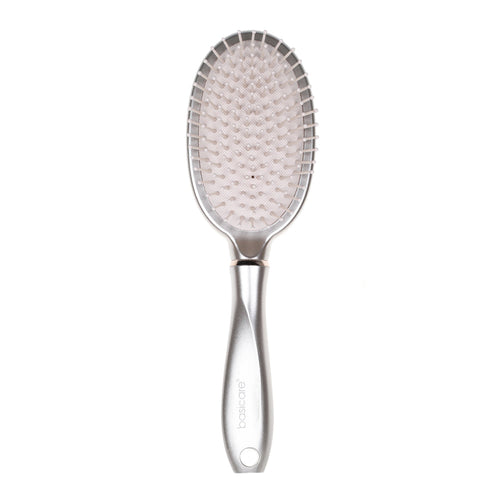 Oval Hair Brush, Silver