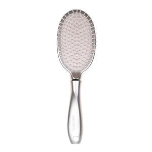 Oval Hair Brush, Silver