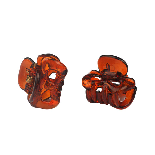 Claw Clip, Mini, Bow, Brown