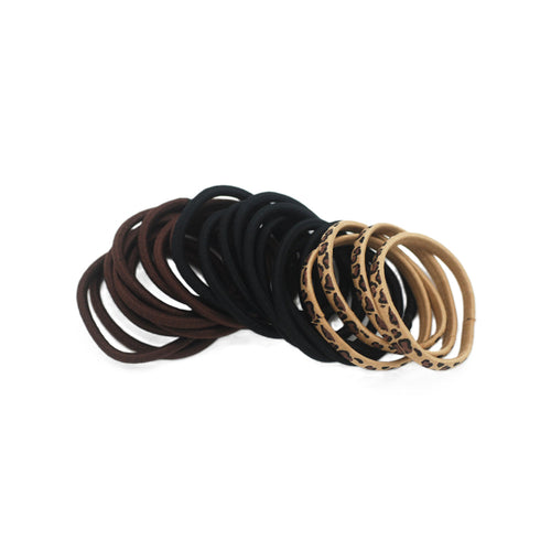 Snag Free Elastics, Black / Brown / Print (22)