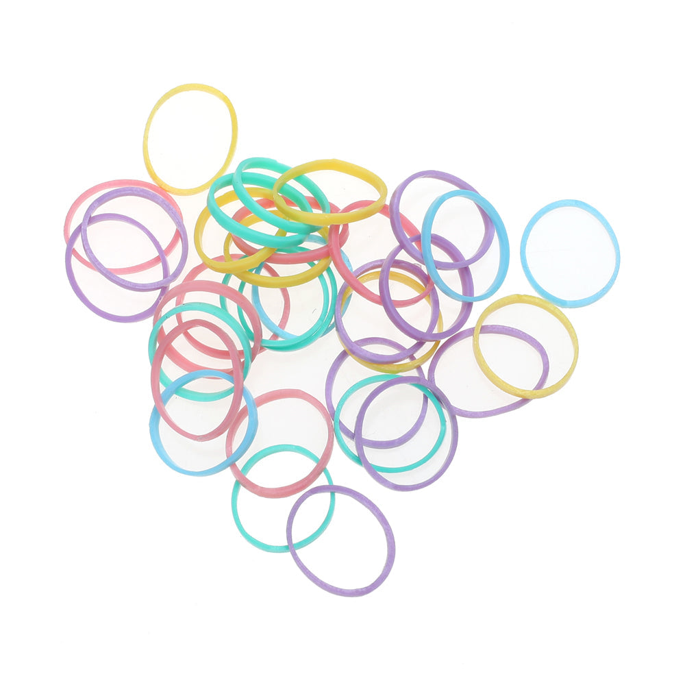 Hair Elastics, Pastels (100)