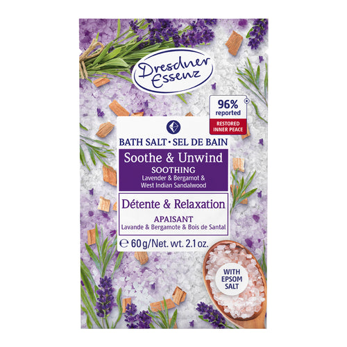 Soothe and Unwind Bath Salt, 12 sachets per pack