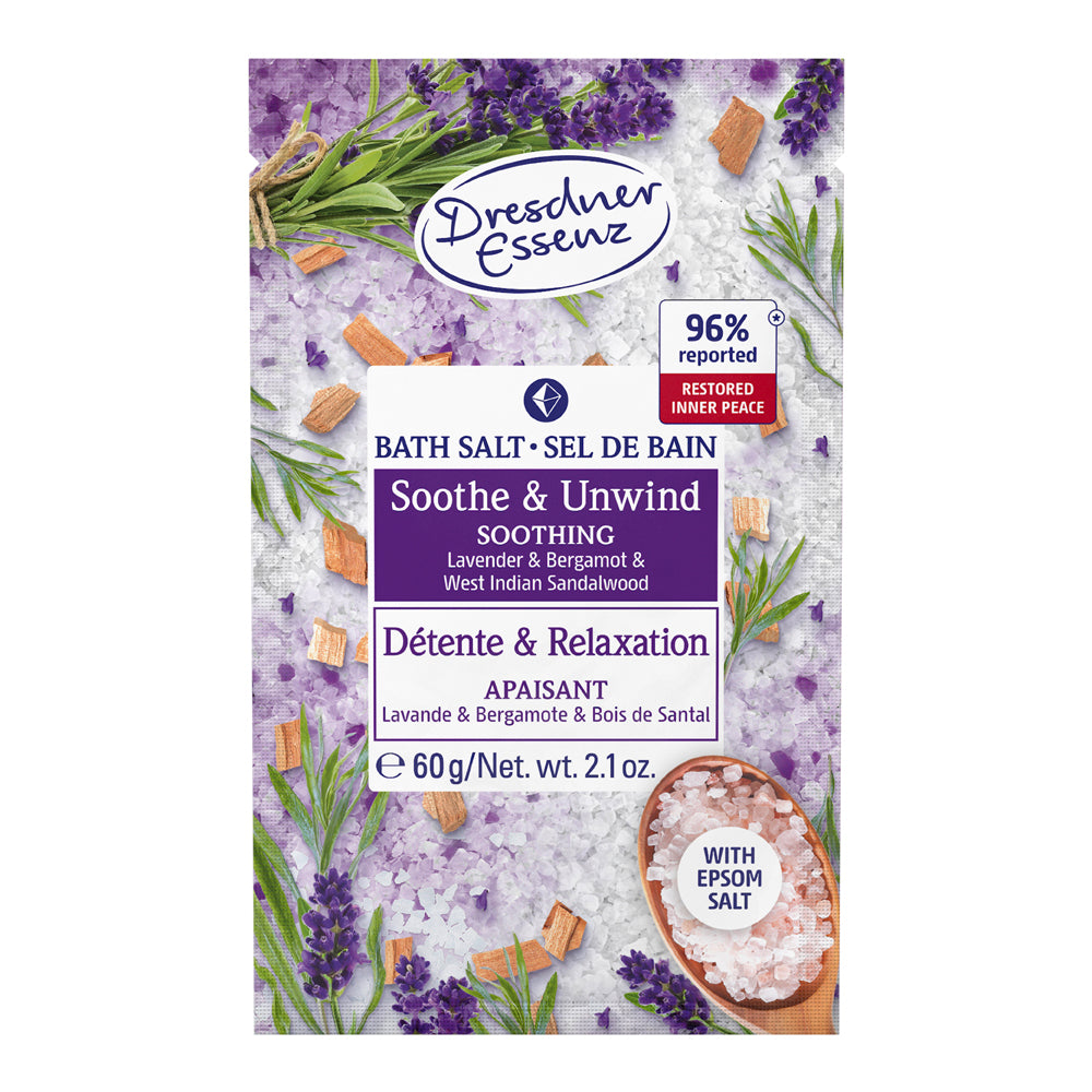 Soothe and Unwind Bath Salt, 12 sachets per pack