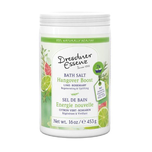 Bath Salt, Lime/Rosemary, Hangover Boost, 453g