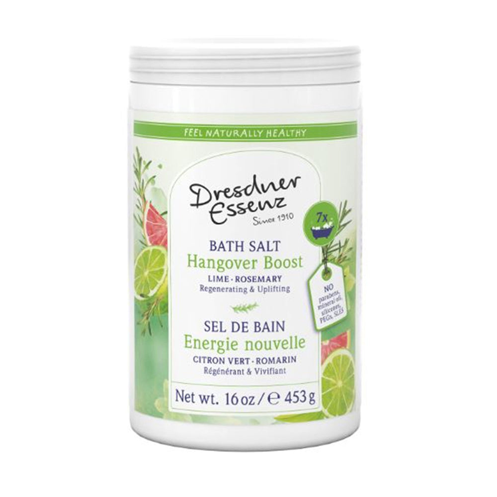 Bath Salt, Lime/Rosemary, Hangover Boost, 453g