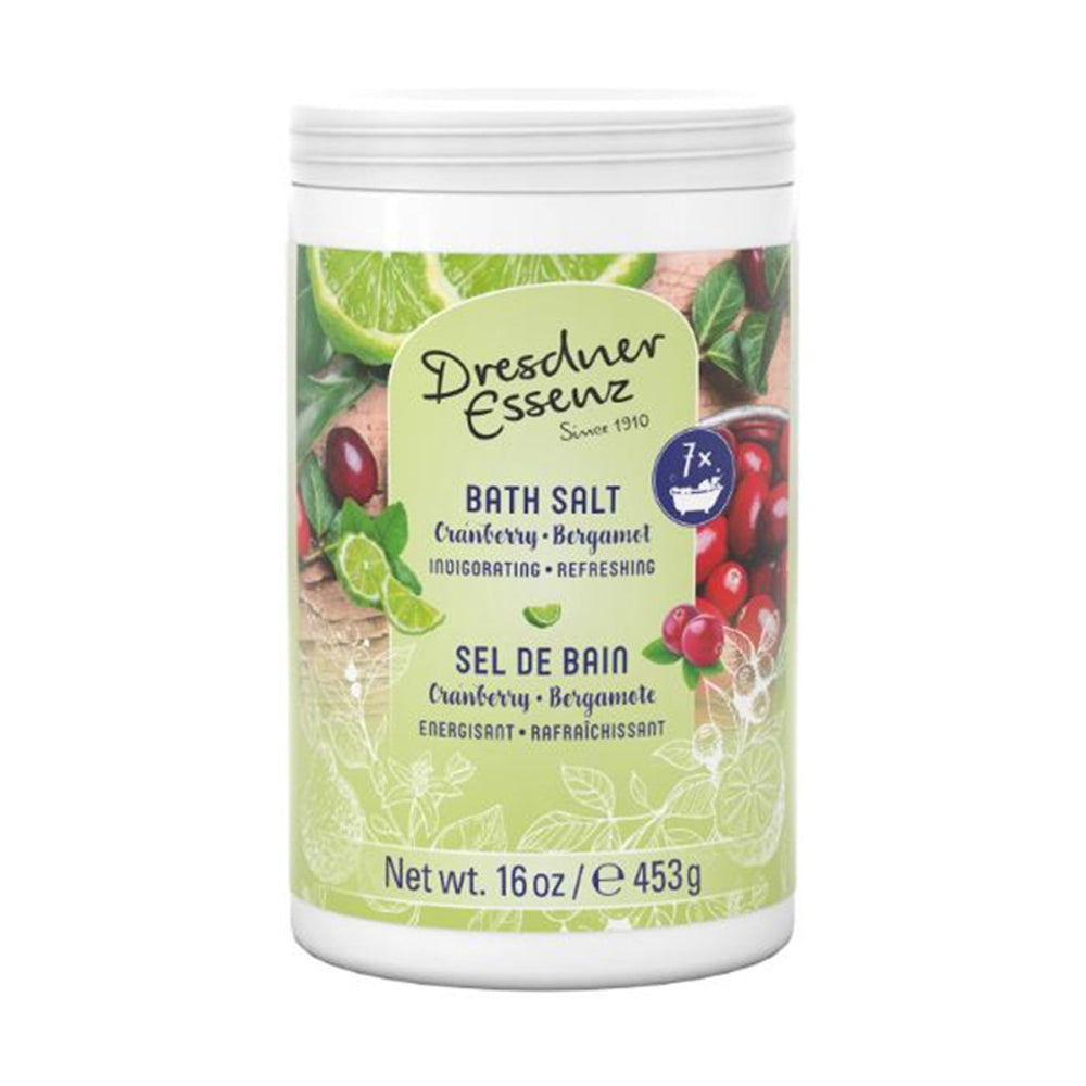Bath Salt, Cranberry/Bergamot, Refreshing, 453g