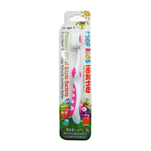 Ecofam Toothbrush with Anti-Bacterial Silver Infused Bristles for Kids