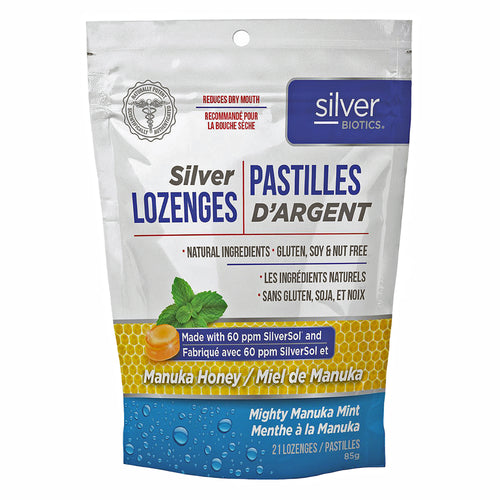 Silver Lozenges, Manuka Honey, 21 lozenges, 85g