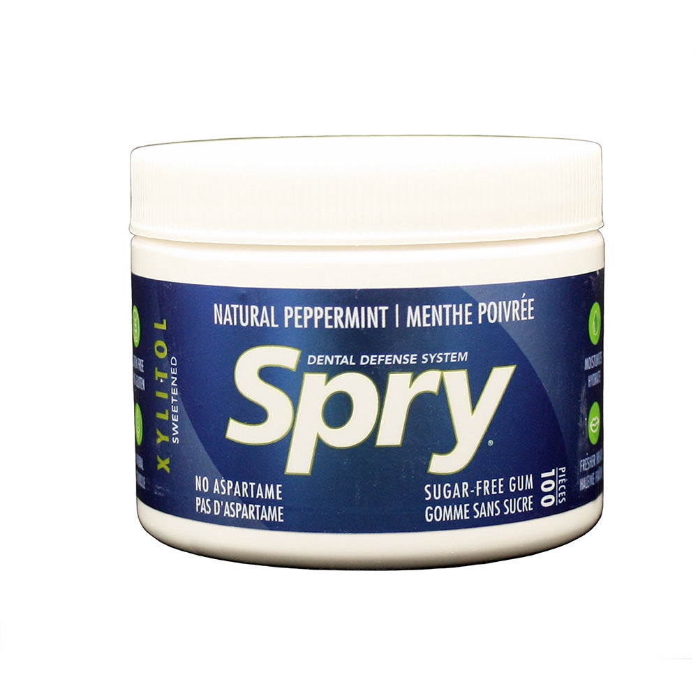 Spry Gum, 100 pc Jar, Peppermint