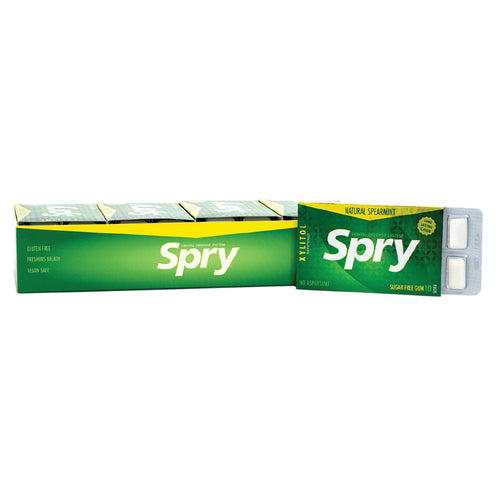 Spry Gum, Case of 20 Blister Packs, Spearmint