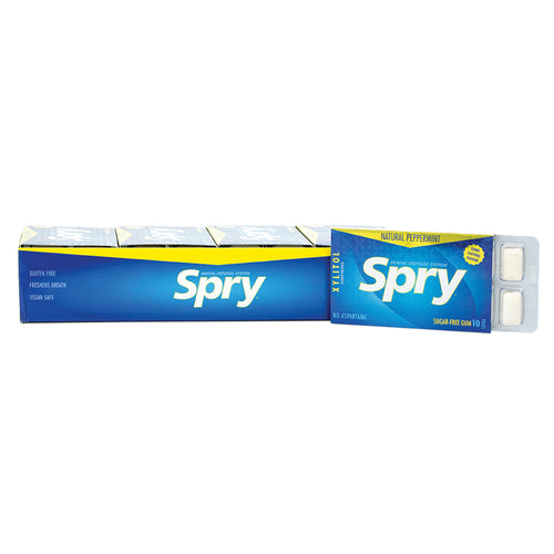 Spry Gum, Case of 20 Blister Packs, Peppermint