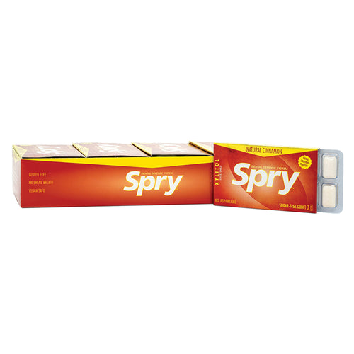 Spry Gum, Case of 20 Blister Packs, Cinnamon