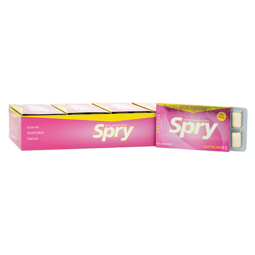 Spry Gum, Case of 20 Blister Packs, Bubble gum