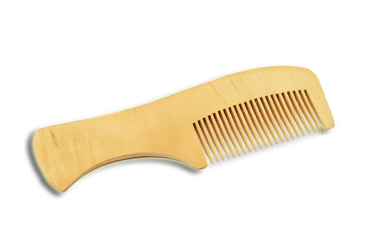 Wood Comb, Natural With Handle