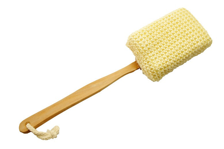 Sisal Back Brush, Wood Handle