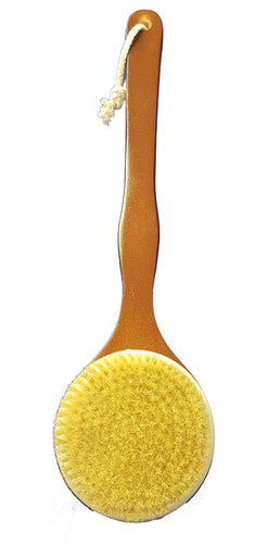Bath Brush, Natural Bristles, Round