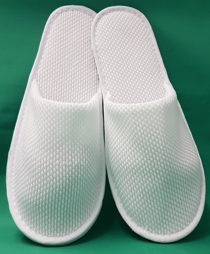 Cotton slippers, White only