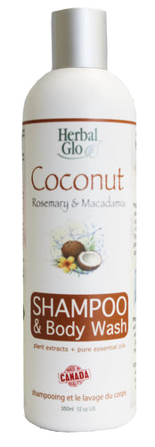 Coconut Rosemary Macadamia Shampoo + Body Wash, 350ml