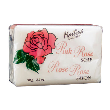 Pink Rose Soap, 90g single bars or volume discounts