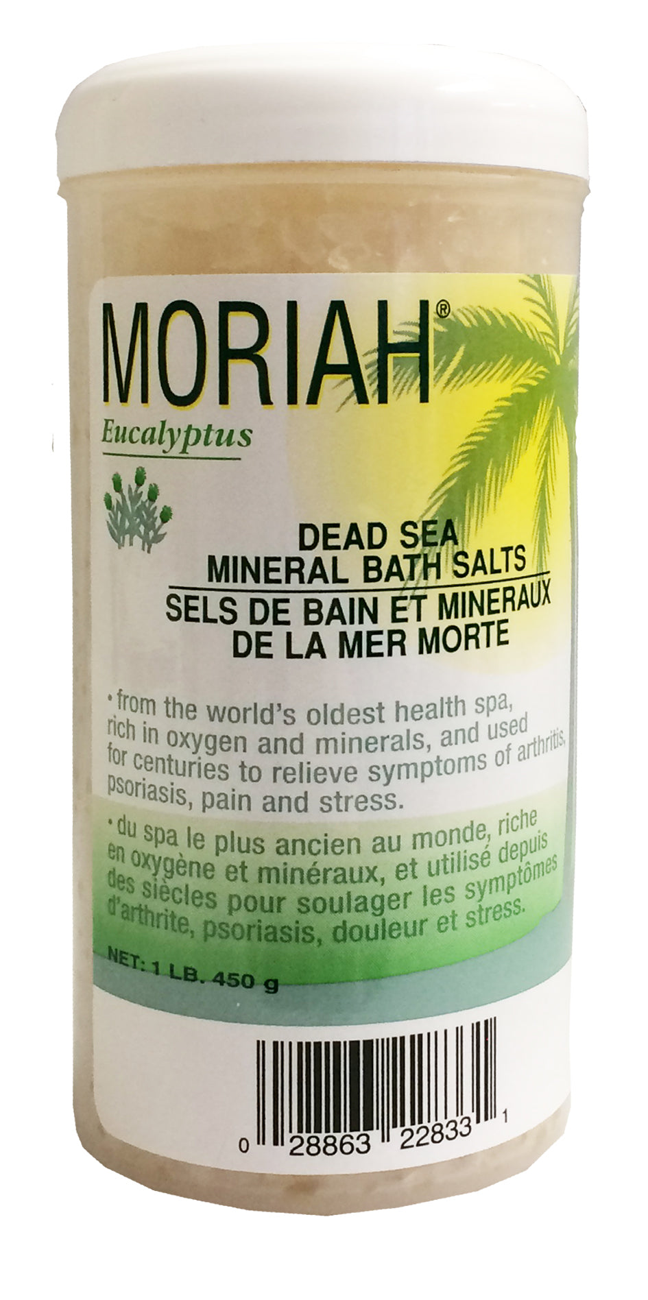 Moriah Bath Salts, Eucalyptus, 450g Jar