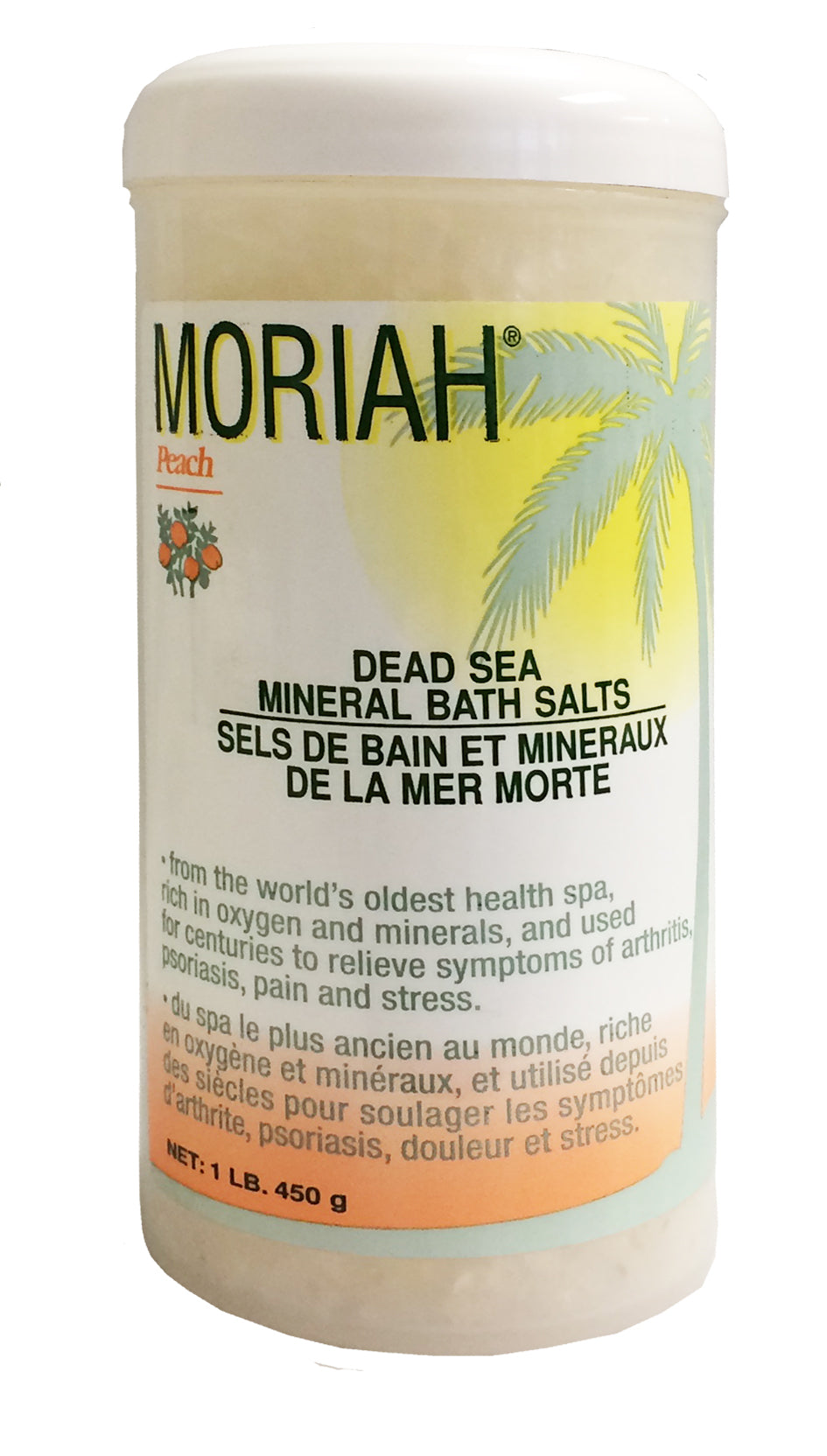 Moriah Bath Salts, Peach, 450g Jar