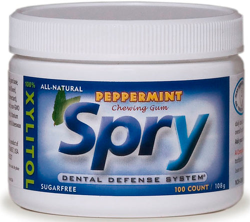 Spry Gum, 100 pc Jar, Peppermint