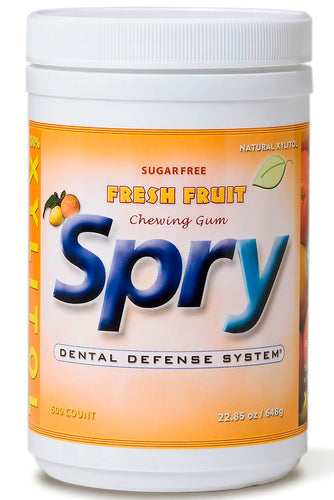 Spry Chewing Gum, 550 pc Jar, Fresh Fruit