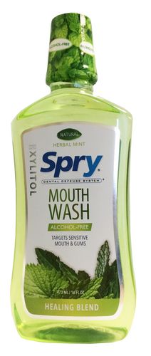 Spry Oral Rinse, Herbal Mint, 473ml