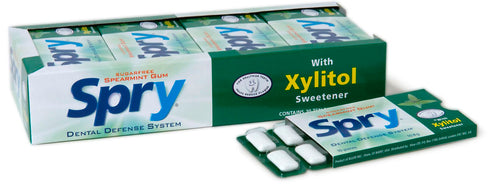 Spry Gum, Case of 20 Blister Packs, Spearmint